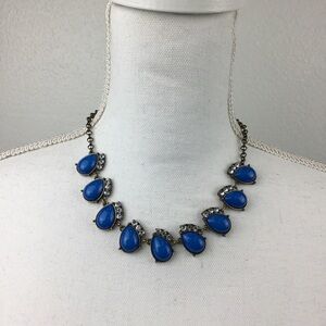 𝅺J. Crew Royal Cobalt Blue Teardrop Necklace